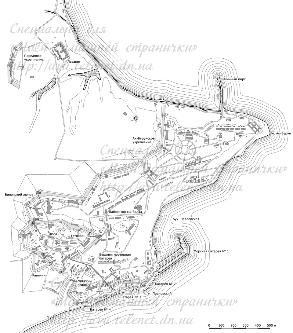 Схема Керченской крепости
